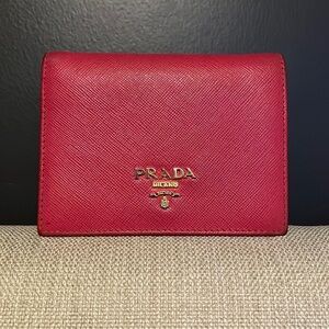 Prada compact wallet